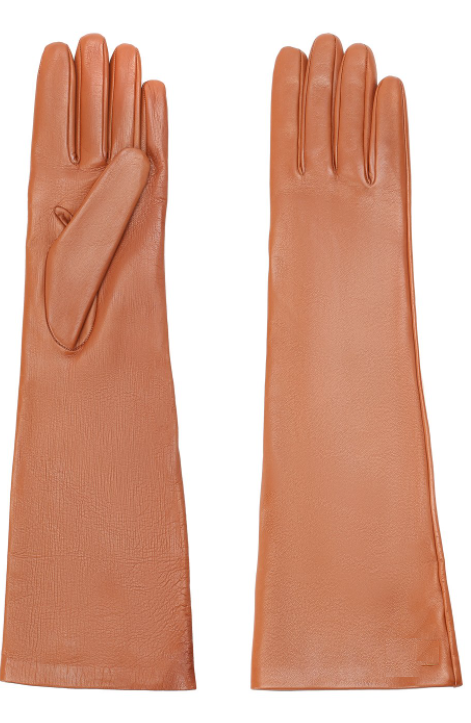 Lamb leather gloves with long cuff for lady