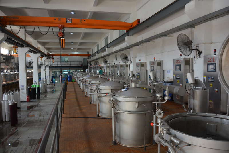 染整车间 dyeing workshop